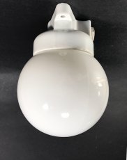 画像3: 1940-50's German Milk Glass＆Porcelain Ceiling/Wall Light (3)