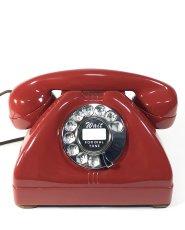 画像1: - 実働品 - 1940-Early 1950's U.S.ARMY Telephone 【RED】 (1)