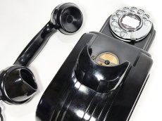 画像8: - 実働品 - （ひかり電話可） ★Mint Condition !!★　 Early-1930's “Very!! Art Deco”  Streamlined Bakelite Telephone  ★オリジナルデカール★ (8)