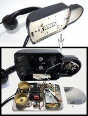 画像20: - 実働品 - （ひかり電話可） ★Mint Condition !!★　 Early-1930's “Very!! Art Deco”  Streamlined Bakelite Telephone  ★オリジナルデカール★ (20)