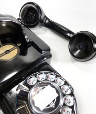 画像10: - 実働品 - （ひかり電話可） ★Mint Condition !!★　 Early-1930's “Very!! Art Deco”  Streamlined Bakelite Telephone  ★オリジナルデカール★ (10)