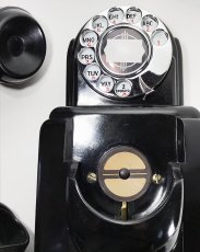 画像9: - 実働品 - （ひかり電話可） ★Mint Condition !!★　 Early-1930's “Very!! Art Deco”  Streamlined Bakelite Telephone  ★オリジナルデカール★ (9)
