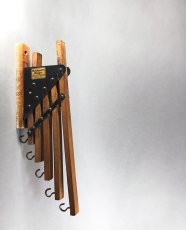 画像4: 1920-30's "Holds more Hanger" Wood＆STEEL Folding Hanger (4)