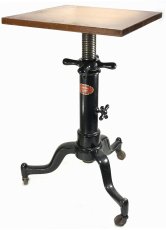 画像1: 1910's "SATELLITE" Adjustable Cast Iron Table (1)