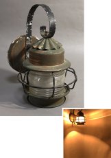 画像1: 1930's "Shabby" Caged Porch Lamp  (1)