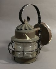 画像3: 1930's "Shabby" Caged Porch Lamp  (3)