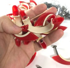 画像3: "Art Deco" Plastic pull handles w/ screws【32-sets】 (3)
