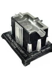 画像1: 1920-30's Art Deco "SKYSCRAPER" Cast Aluminum Ashtray 【Mint Condition】 (1)