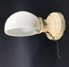 画像1: 1930-40's Art Deco "Shabby" Bathroom Lamp  (1)