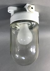 画像1: 1940-50's German Glass＆Porcelain Ceiling/Wall Light【大きめです】 (1)