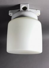画像2: 1940-50's German White Glass＆Porcelain Ceiling/Wall Light (2)