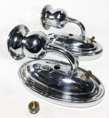 画像8: 1930-40's Chrome Candle Lamp【Pair】 (8)