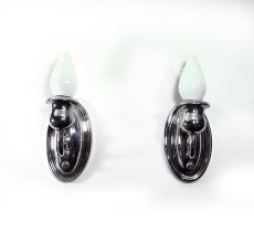 画像3: 1930-40's Chrome Candle Lamp【Pair】 (3)