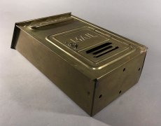 画像3: 1920-30's "CORBIN LOCK CO." Brass Wall Mount Mail Box (3)