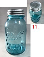 画像12: 1930-60's Old "BLUE" Glass Mason Jar 【バラ売り】 (12)