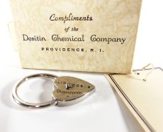 画像5:  1940's  ♡Heart Shaped♡ Advertising Key Ring 【箱付きDEAD-STOCK】 (5)