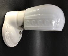 画像8: 1930-40's Art Deco "Porcelain＆Milk Glass" Bathroom Lamp (8)