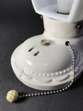 画像5: 1930-40's Art Deco "Porcelain＆Milk Glass" Bathroom Lamp (5)