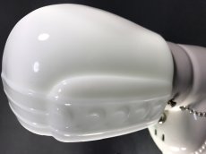 画像6: 1930-40's Art Deco "Porcelain＆Milk Glass" Bathroom Lamp (6)