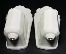 画像10: 1930-40's "PAIR" Art Deco Porcelain Candle Lamp (10)