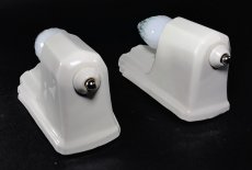 画像8: 1930-40's "PAIR" Art Deco Porcelain Candle Lamp (8)