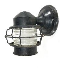 画像3: 1940's "Black Shabby" Caged Porch Lamp (3)