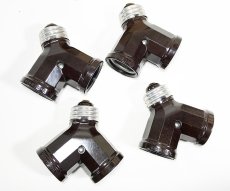 画像4: -＊残り3個＊- 1950’s【LEVITON】Bakelite Twin Socket Adapter (4)