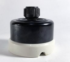 画像3: 1920-30's "BLACK×WHITE" Porcelain Rotary Switch 【Dead-Stock】  (3)