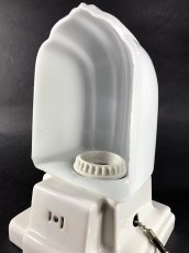 画像9: 1930's Art Deco "Porcelain＆Milk Glass" Bathroom Lamp (9)