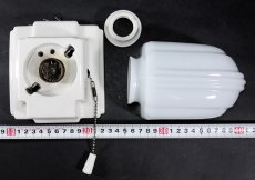 画像13: 1930's Art Deco "Porcelain＆Milk Glass" Bathroom Lamp (13)