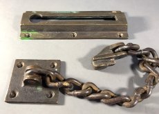 画像4: 【特大！！です】 1920-30's Solid Brass "Slide Chain" Door Lock (4)