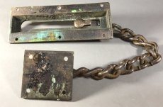 画像3: 【特大！！です】 1920-30's Solid Brass "Slide Chain" Door Lock (3)