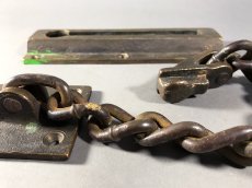 画像5: 【特大！！です】 1920-30's Solid Brass "Slide Chain" Door Lock (5)