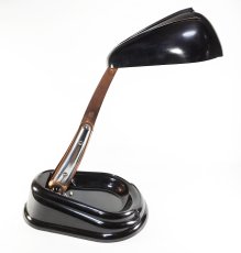 画像6: 【JUMO - "Bolide"】 1940's French Art Deco "STREAMLINE" Table/Desk Lamp  【BLACK】 (6)