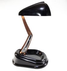 画像5: 【JUMO - "Bolide"】 1940's French Art Deco "STREAMLINE" Table/Desk Lamp  【BLACK】 (5)