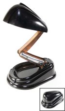 画像1: 【JUMO - "Bolide"】 1940's French Art Deco "STREAMLINE" Table/Desk Lamp  【BLACK】 (1)