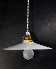 画像1: German-Deco "Milk Glass" Pendant Lamp (1)