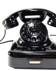 画像6: -＊ラスト1台＊-  デッドストック！！ 1950's German Bakelite Telephone 【Black】- 実働品 - (6)