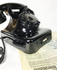 画像5: -＊ラスト1台＊-  デッドストック！！ 1950's German Bakelite Telephone 【Black】- 実働品 - (5)