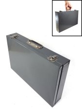 画像1: 1950-60's "ASCO NEW YORK" Steel  Carry Box with "DRAFTING TOOLS" (1)