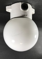 画像4: 1950's German Milk Glass＆Porcelain Ceiling／Wall Light (4)