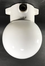 画像4: 1950's German Milk Glass＆Porcelain Ceiling／Wall Light (4)