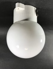 画像1: 1950's German Milk Glass＆Porcelain Ceiling／Wall Light (1)