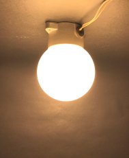 画像2: 1950's German Milk Glass＆Porcelain Ceiling／Wall Light (2)