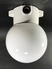 画像1: 1950's German Milk Glass＆Porcelain Ceiling／Wall Light (1)