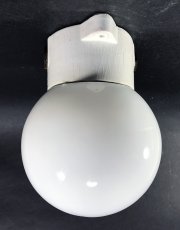 画像5: 1950's German Milk Glass＆Porcelain Ceiling／Wall Light (5)