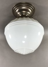 画像2:  1920-30's "Milk Glass" School House Ceiling Light  (2)