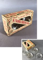 画像1: 1950's "Anchor Hocking" Glass Furniture Caster Cups 【Dead-Stock】  (1)