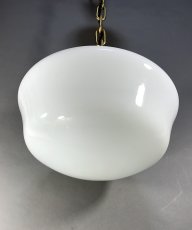 画像5:  1930's Milk Glass "School House" Ceiling Light  (5)