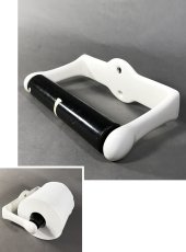 画像1:  1920-40's "Enamel Cast Iron" Toilet Paper Holder (1)